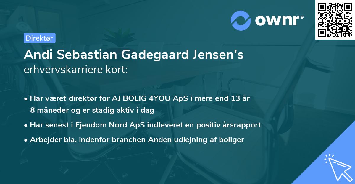 Andi Sebastian Gadegaard Jensen's erhvervskarriere kort