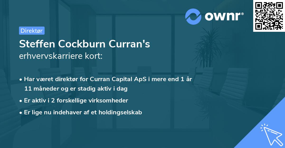 Steffen Cockburn Curran's erhvervskarriere kort