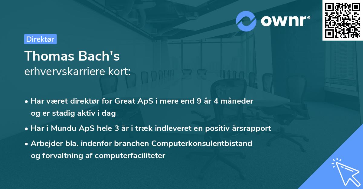 Thomas Bach's erhvervskarriere kort