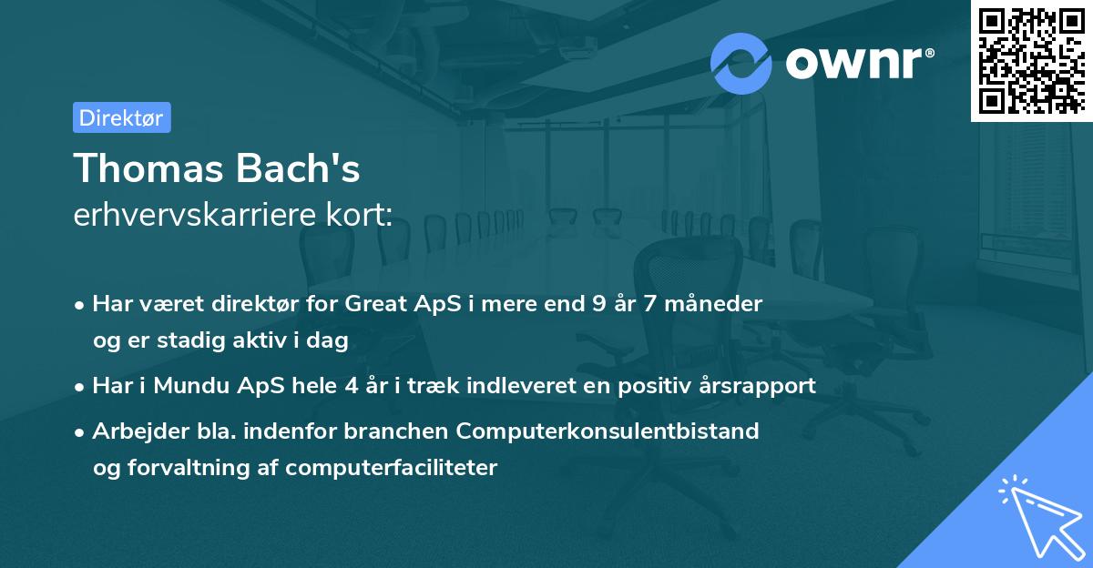 Thomas Bach's erhvervskarriere kort