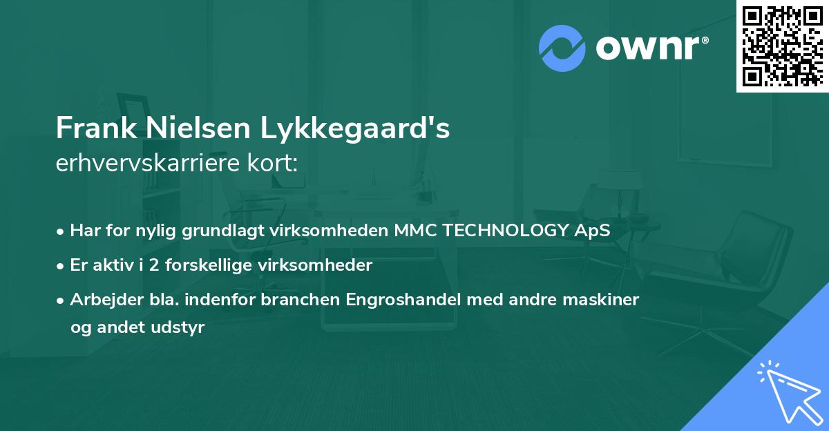 Frank Nielsen Lykkegaard's erhvervskarriere kort
