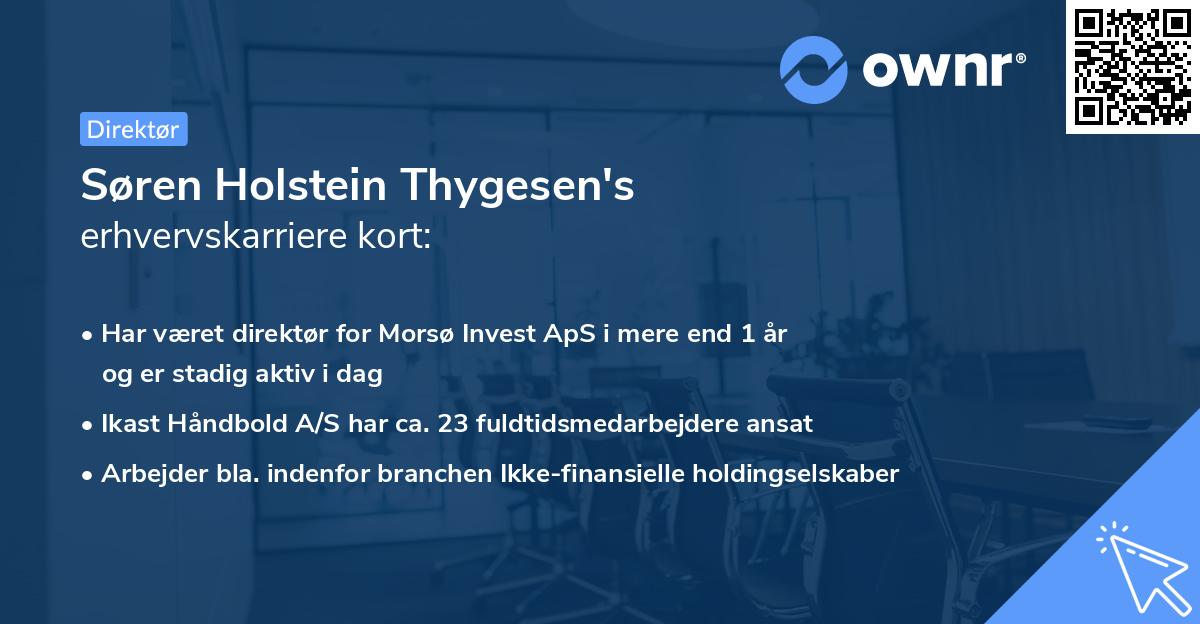 Søren Holstein Thygesen's erhvervskarriere kort