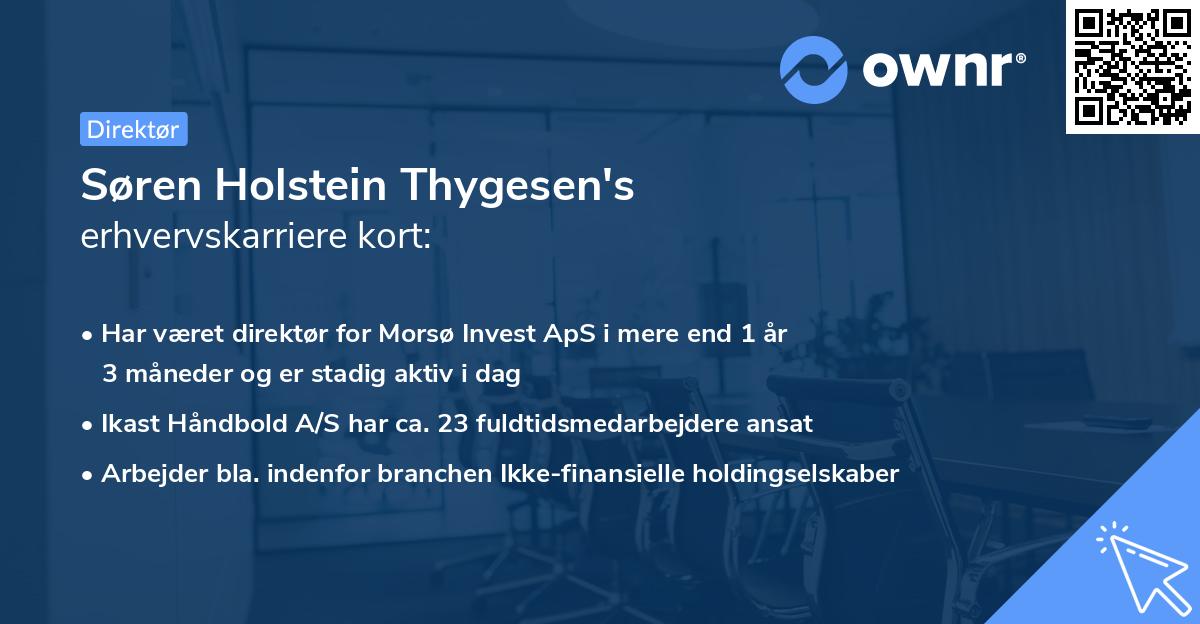 Søren Holstein Thygesen's erhvervskarriere kort