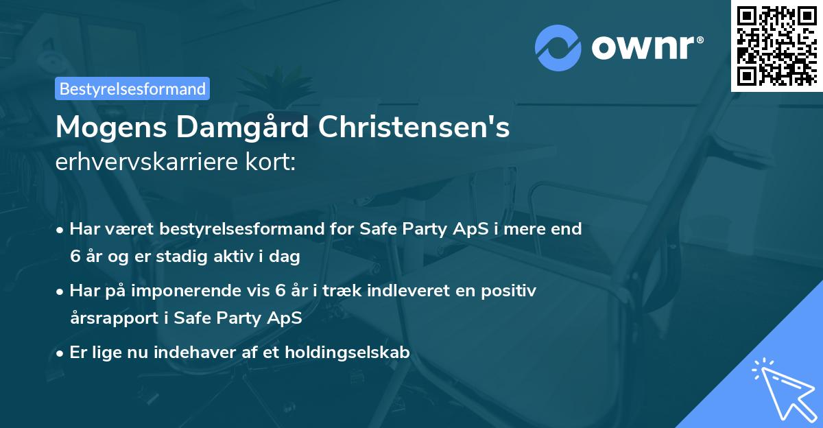 Mogens Damgård Christensen's erhvervskarriere kort