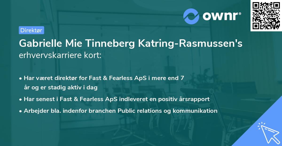 Gabrielle Mie Tinneberg Katring-Rasmussen's erhvervskarriere kort