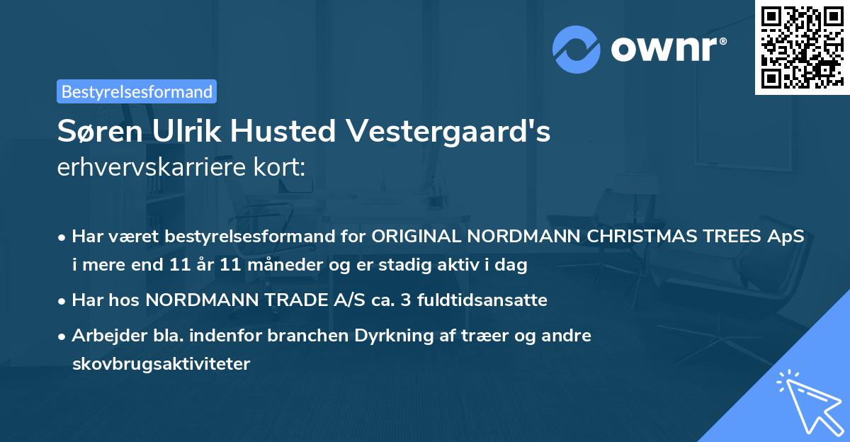 Søren Ulrik Husted Vestergaard's erhvervskarriere kort