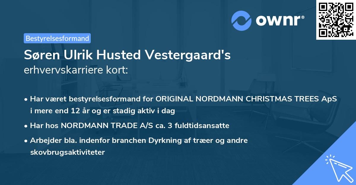 Søren Ulrik Husted Vestergaard's erhvervskarriere kort