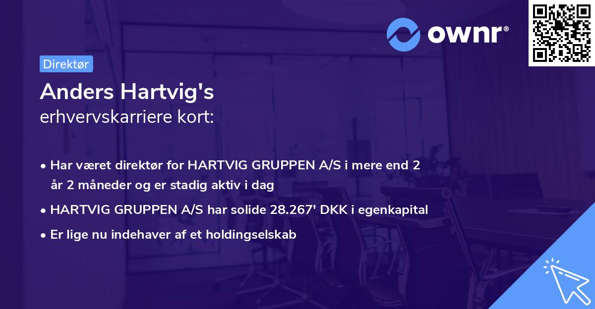 Anders Hartvig's erhvervskarriere kort