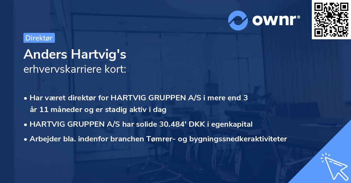 Anders Hartvig's erhvervskarriere kort