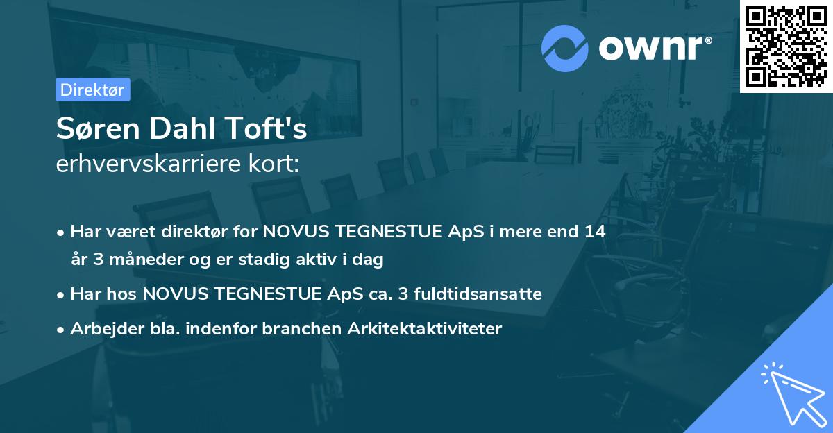 Søren Dahl Toft's erhvervskarriere kort