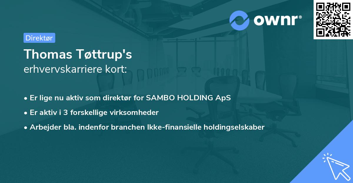 Thomas Tøttrup's erhvervskarriere kort