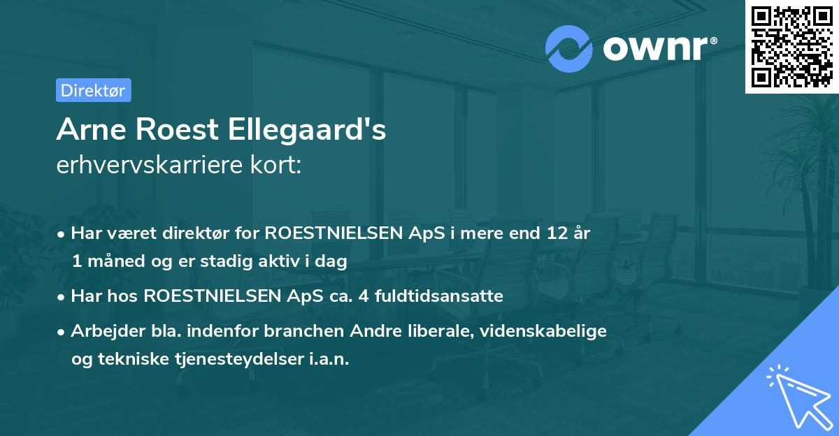 Arne Roest Ellegaard's erhvervskarriere kort