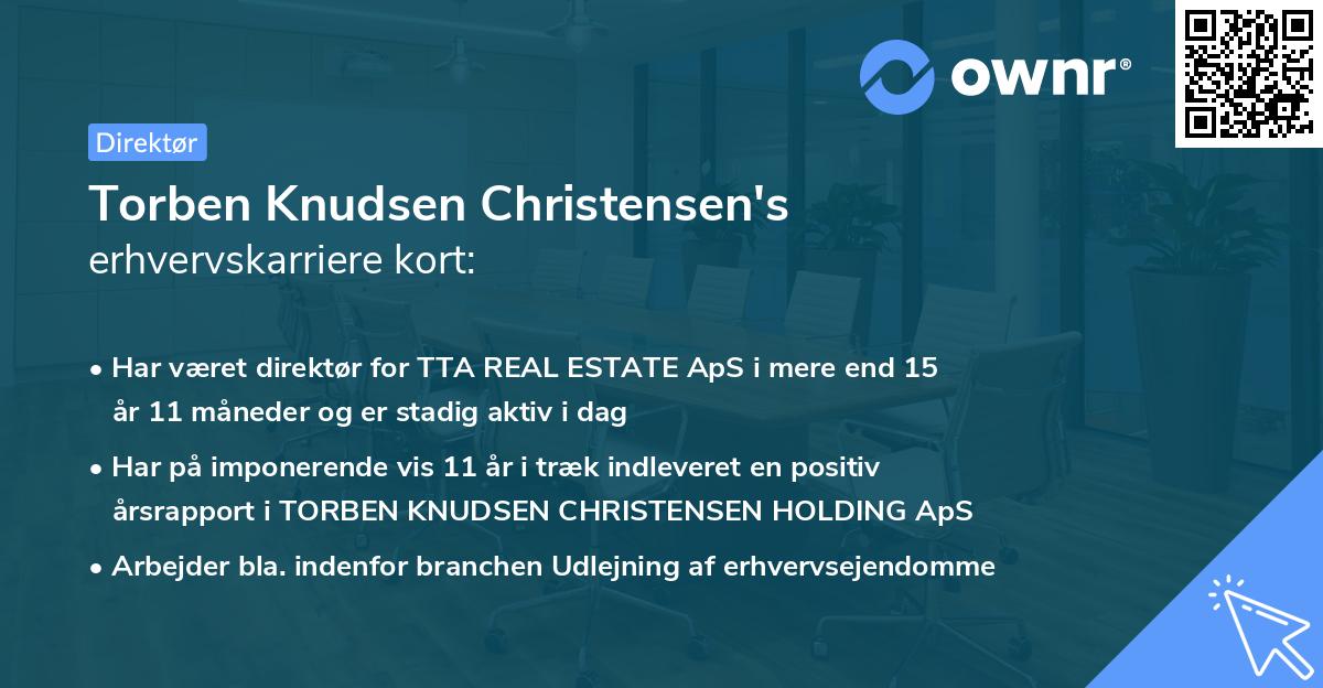 Torben Knudsen Christensen's erhvervskarriere kort