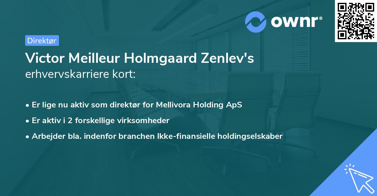 Victor Meilleur Holmgaard Zenlev's erhvervskarriere kort