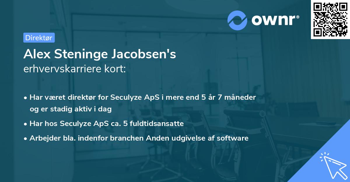 Alex Steninge Jacobsen's erhvervskarriere kort