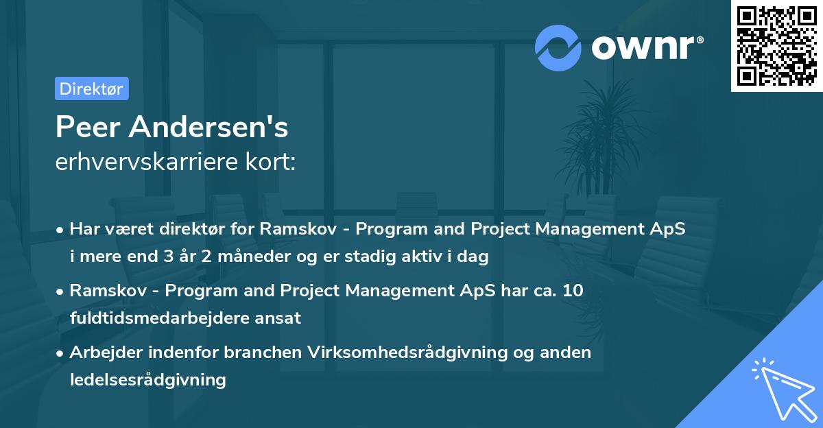 Peer Andersen's erhvervskarriere kort