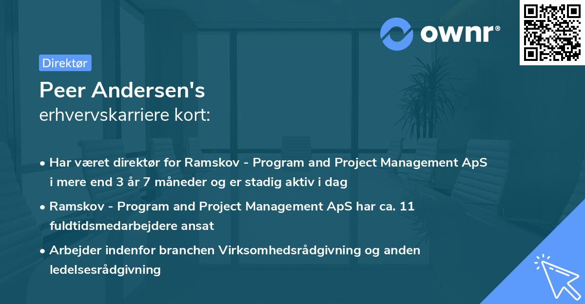 Peer Andersen's erhvervskarriere kort
