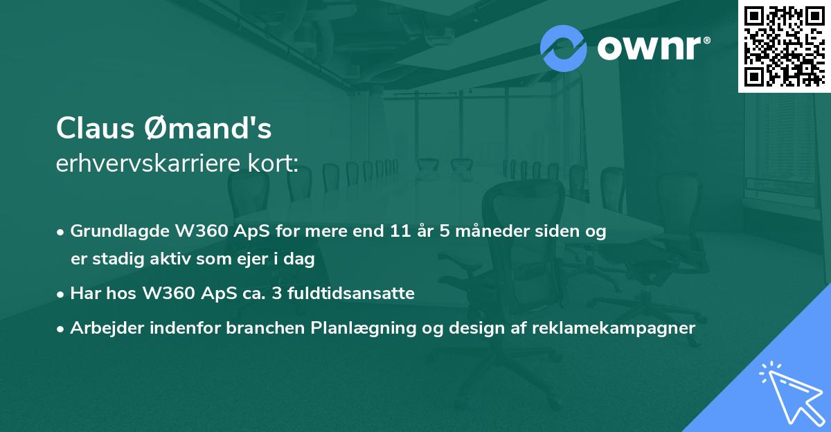 Claus Ømand's erhvervskarriere kort