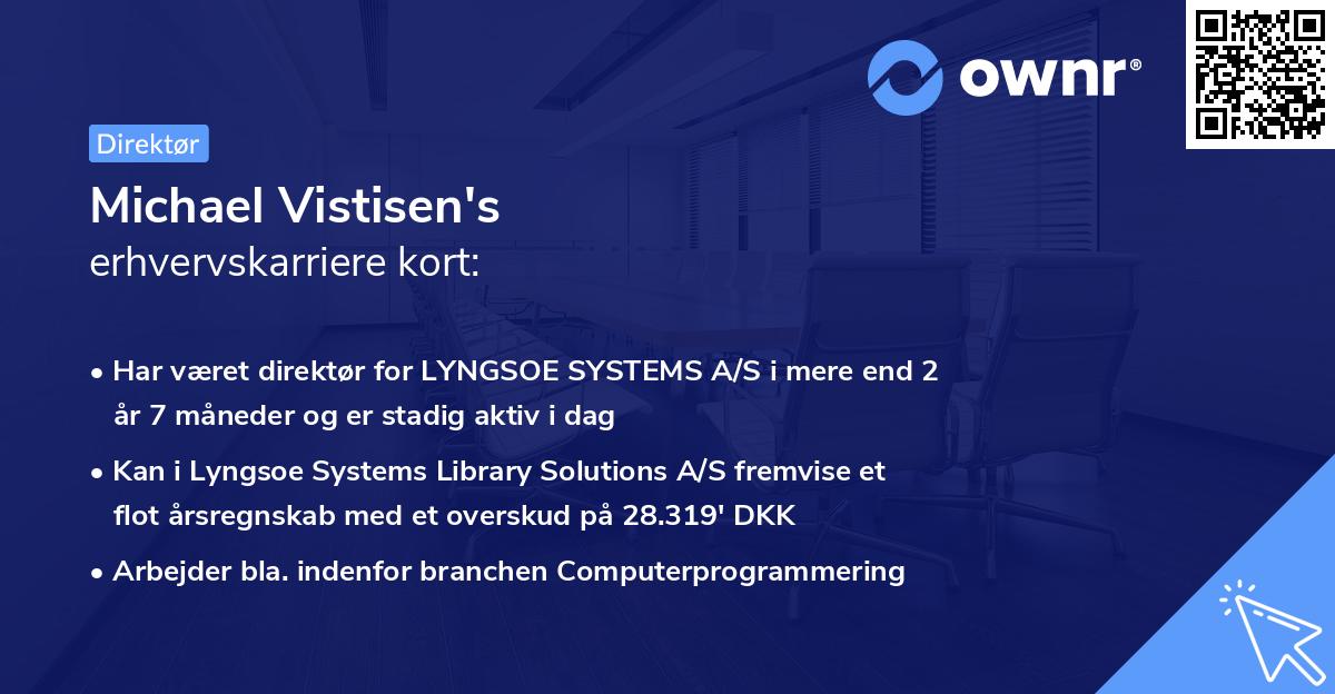 Michael Vistisen's erhvervskarriere kort