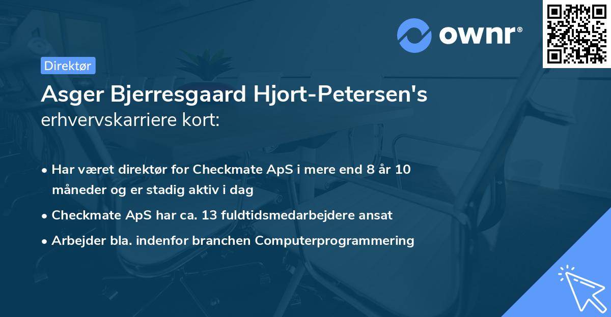 Asger Bjerresgaard Hjort-Petersen's erhvervskarriere kort