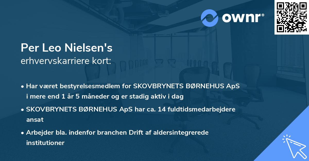 Per Leo Nielsen's erhvervskarriere kort