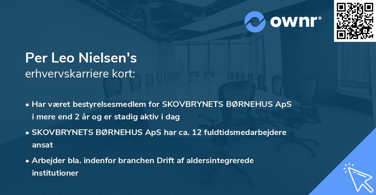 Per Leo Nielsen's erhvervskarriere kort