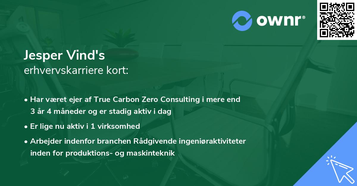 Jesper Vind's erhvervskarriere kort