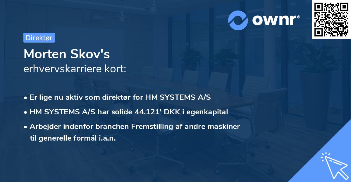 Morten Skov's erhvervskarriere kort