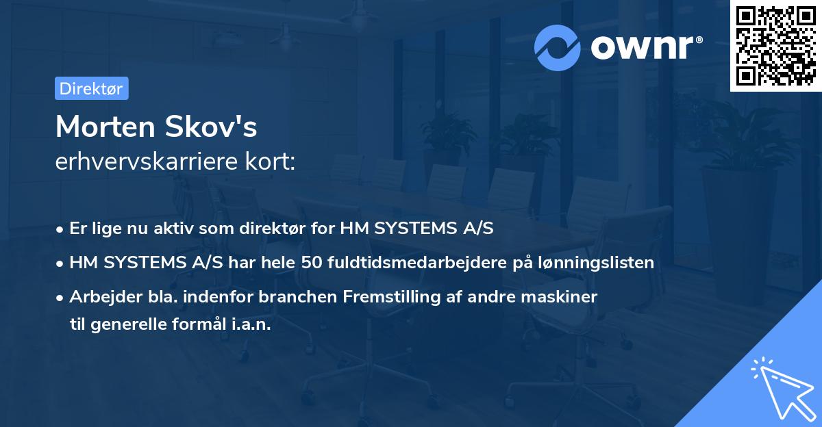 Morten Skov's erhvervskarriere kort