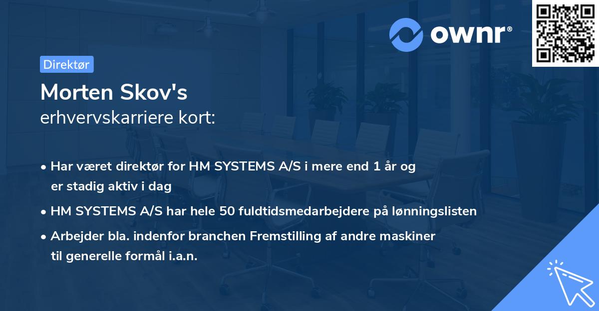 Morten Skov's erhvervskarriere kort