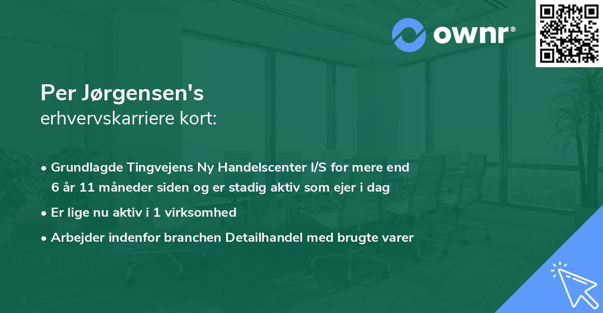 Per Jørgensen's erhvervskarriere kort