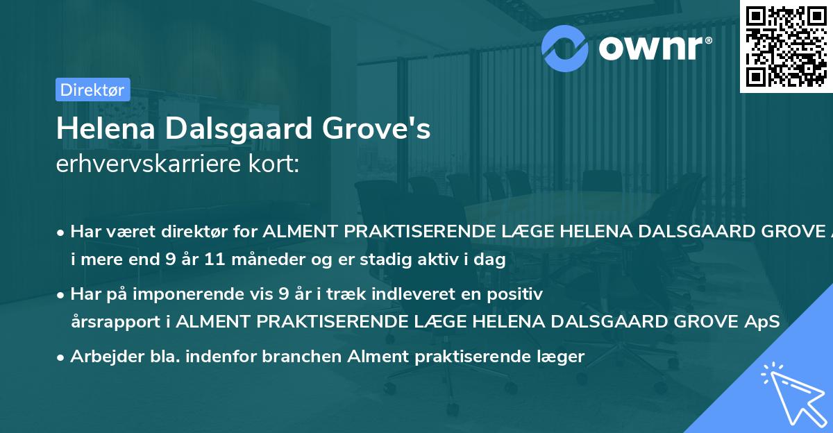 Helena Dalsgaard Grove's erhvervskarriere kort