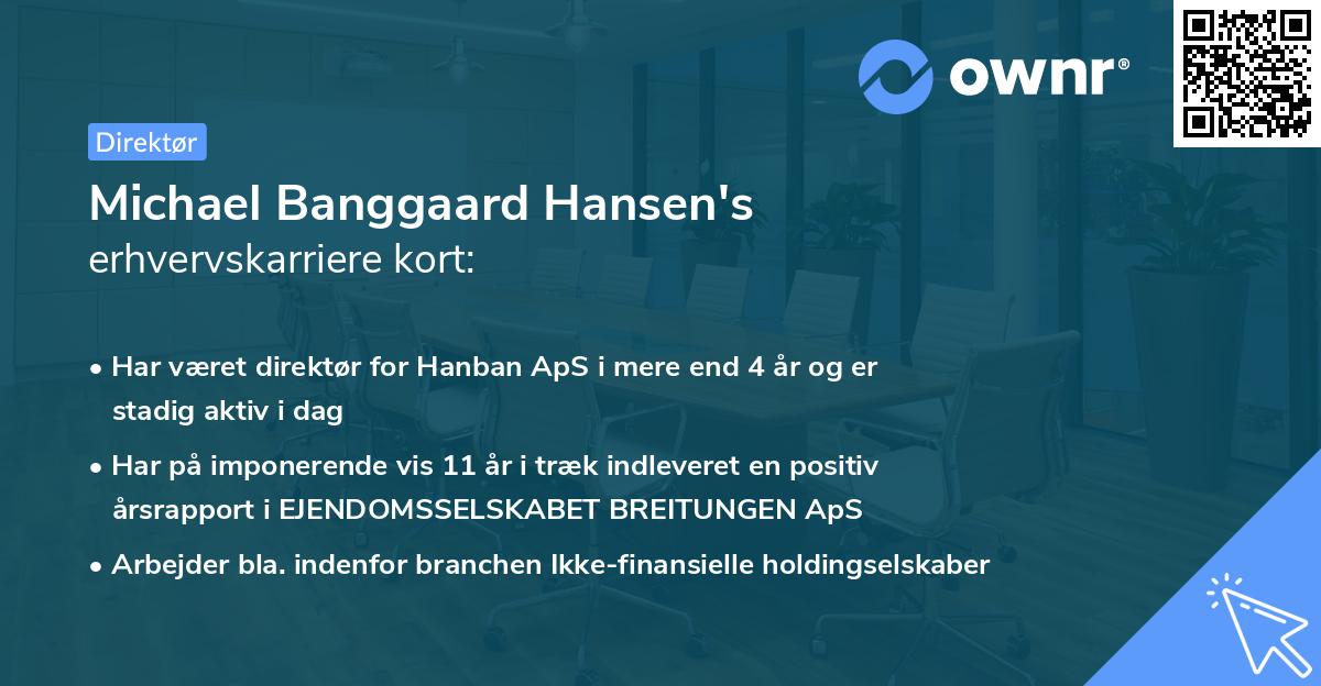 Michael Banggaard Hansen's erhvervskarriere kort