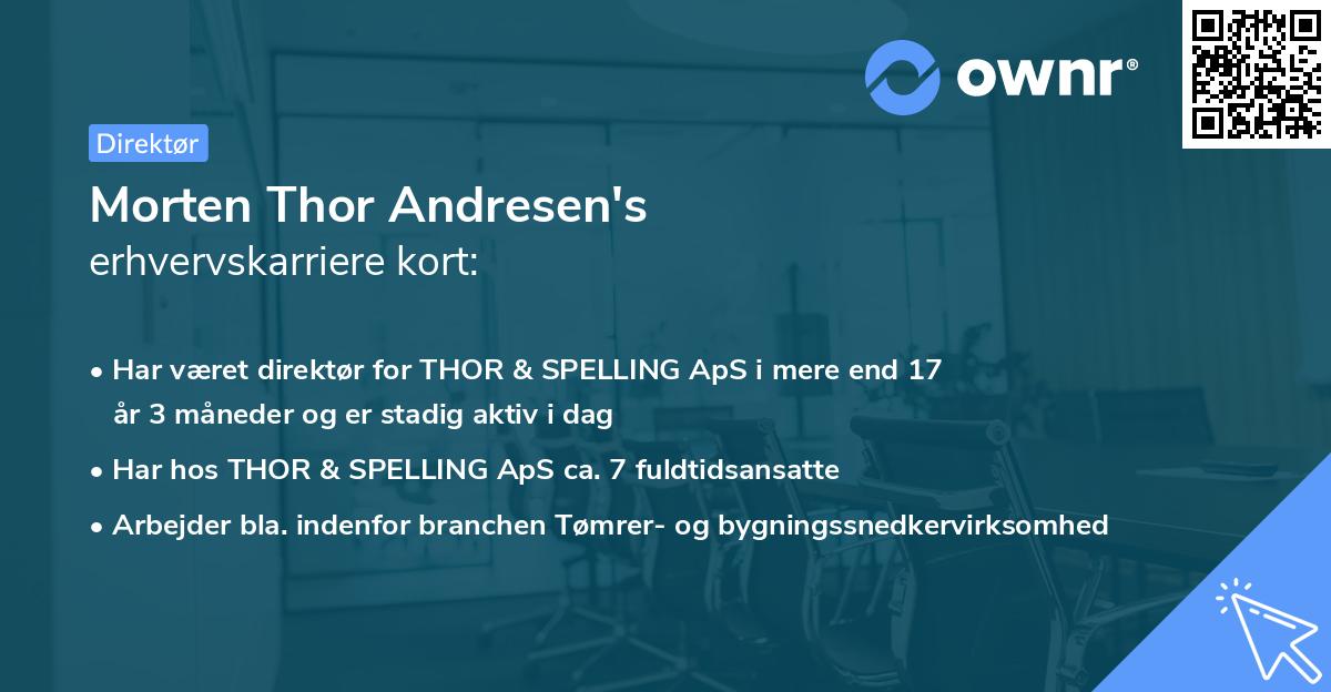 Morten Thor Andresen's erhvervskarriere kort