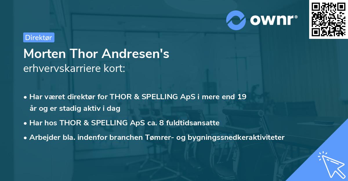 Morten Thor Andresen's erhvervskarriere kort