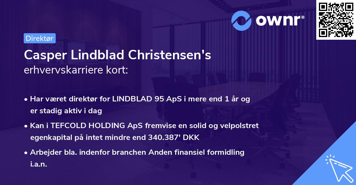 Casper Lindblad Christensen's erhvervskarriere kort