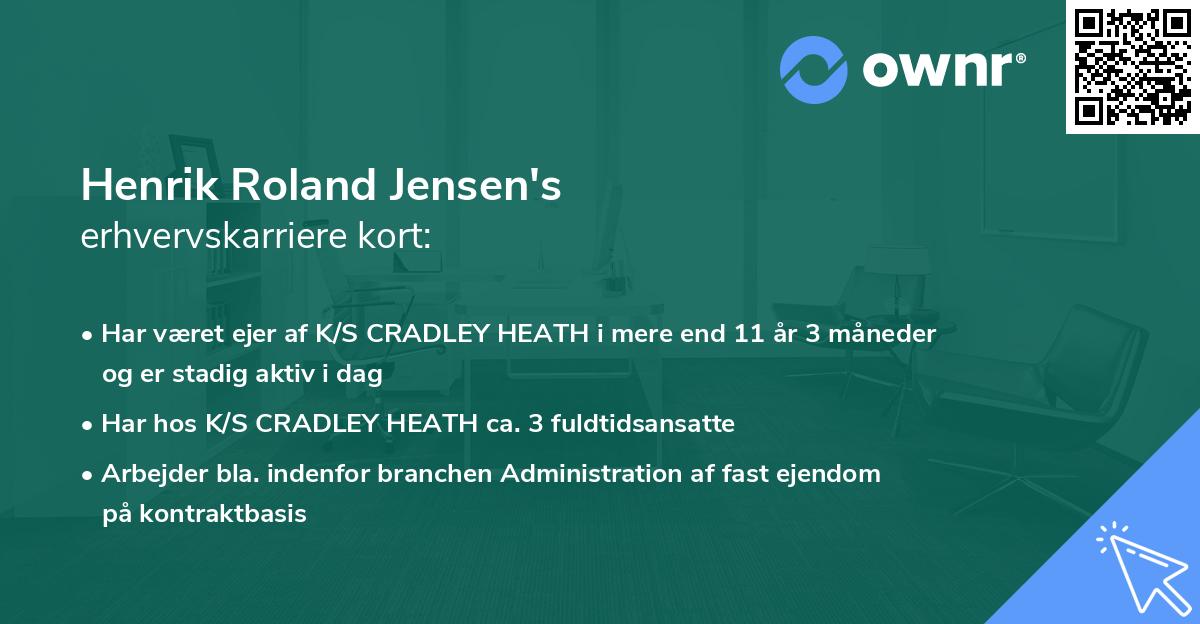 Henrik Roland Jensen's erhvervskarriere kort