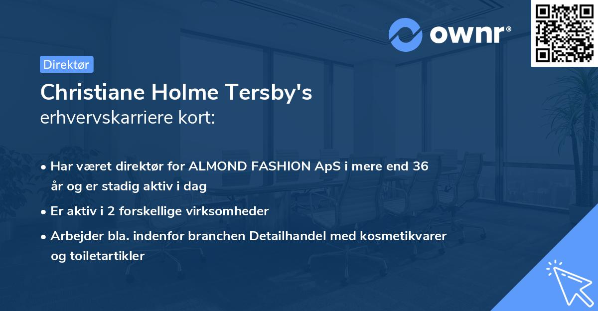 Christiane Holme Tersby's erhvervskarriere kort