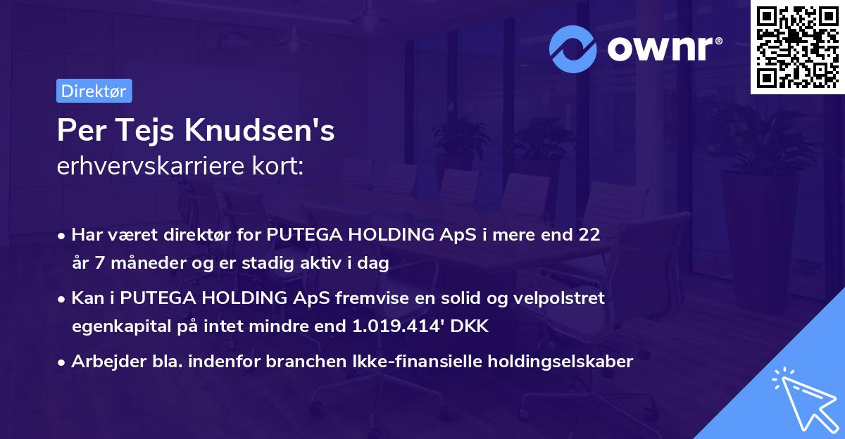 Per Tejs Knudsen's erhvervskarriere kort