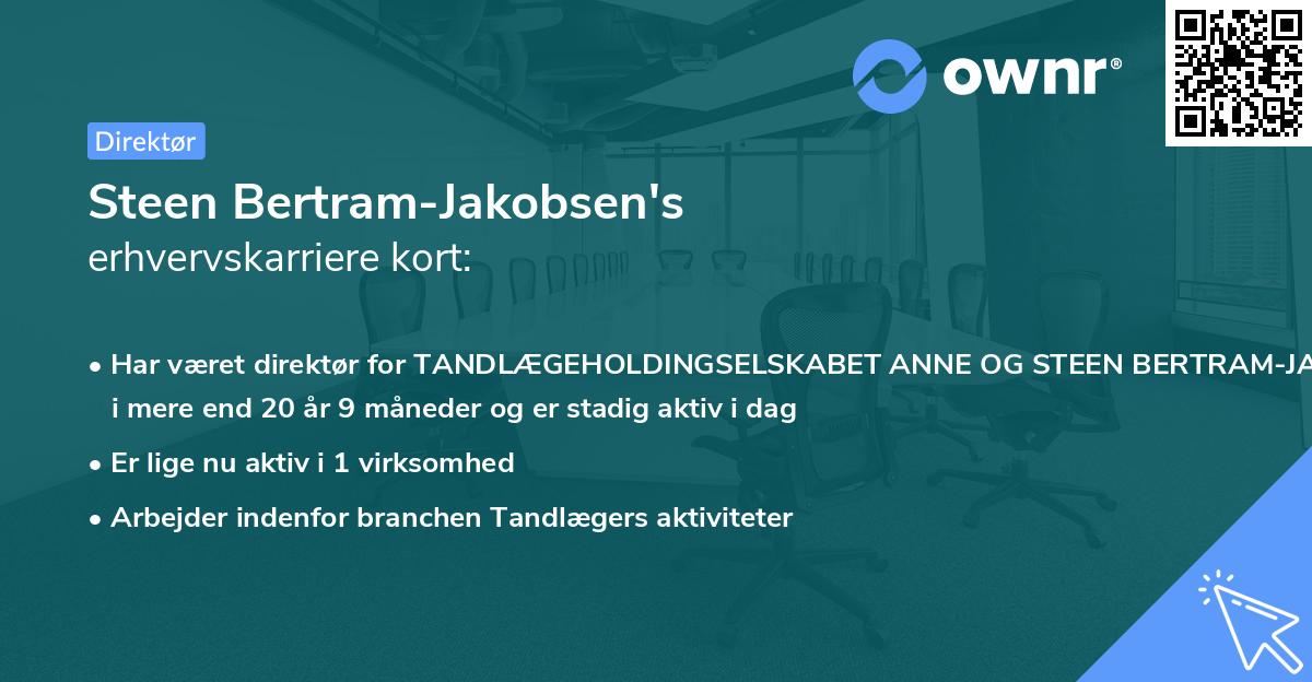 Steen Bertram-Jakobsen's erhvervskarriere kort