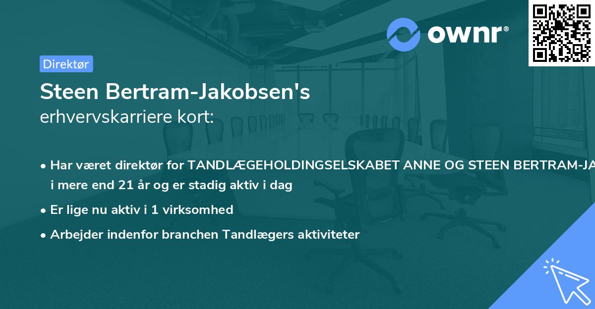 Steen Bertram-Jakobsen's erhvervskarriere kort