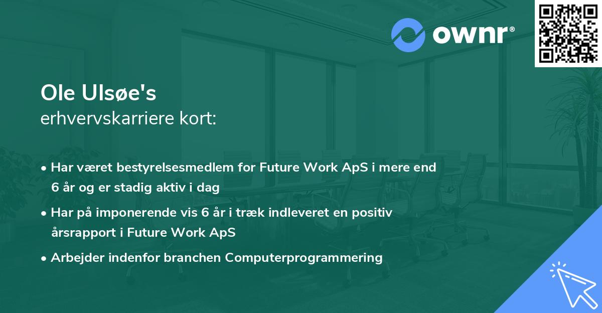 Ole Ulsøe's erhvervskarriere kort