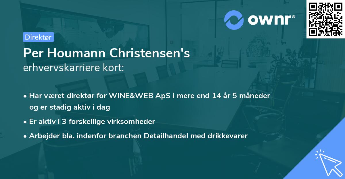Per Houmann Christensen's erhvervskarriere kort