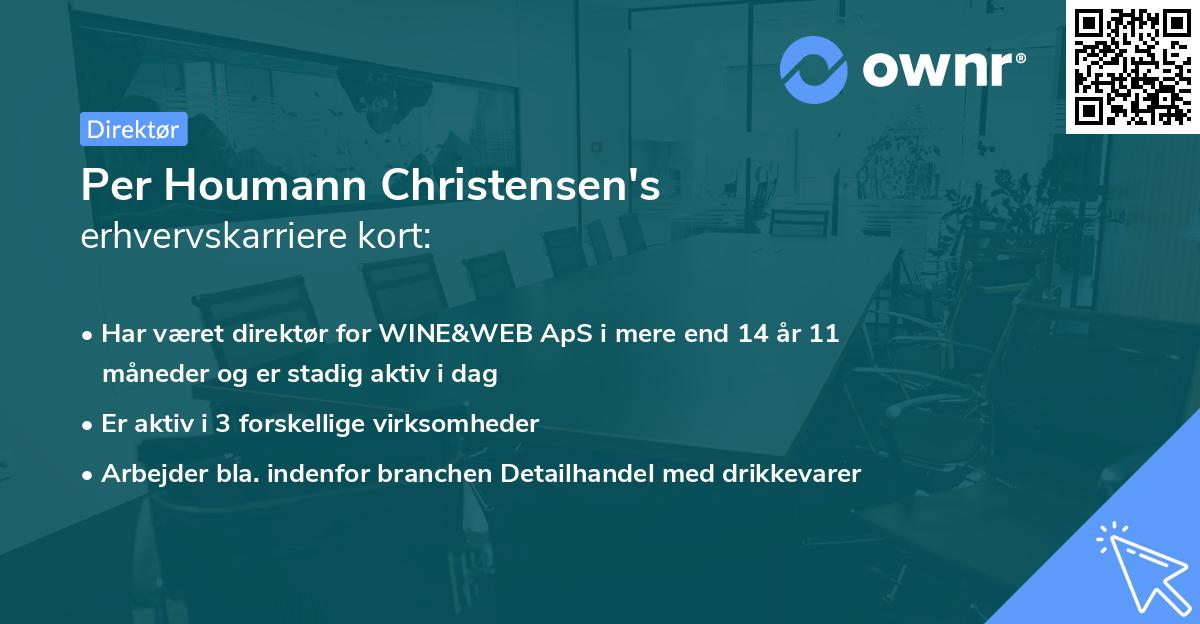 Per Houmann Christensen's erhvervskarriere kort