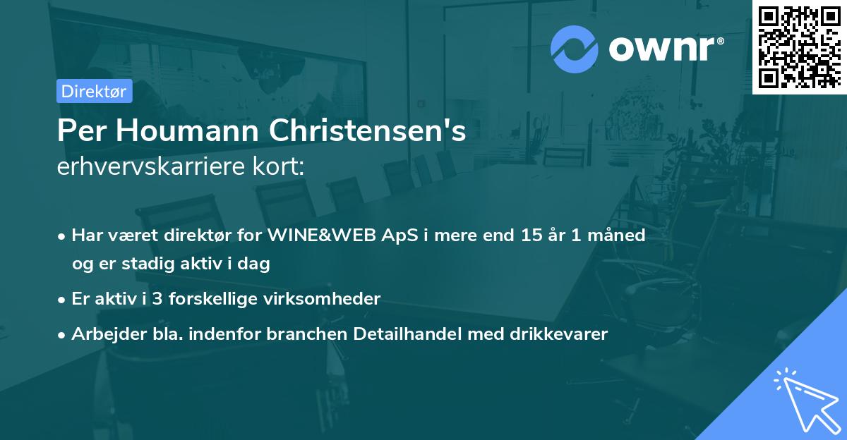 Per Houmann Christensen's erhvervskarriere kort