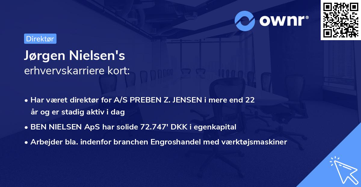 Jørgen Nielsen's erhvervskarriere kort