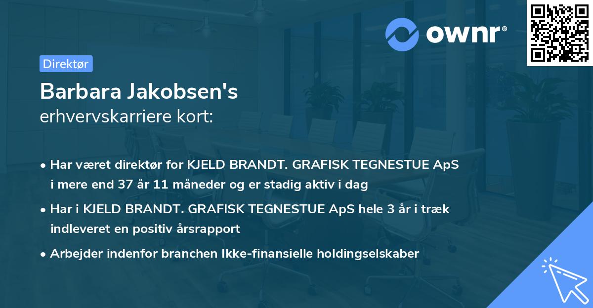 Barbara Jakobsen's erhvervskarriere kort