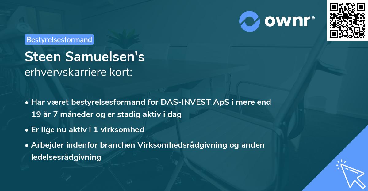 Steen Samuelsen's erhvervskarriere kort