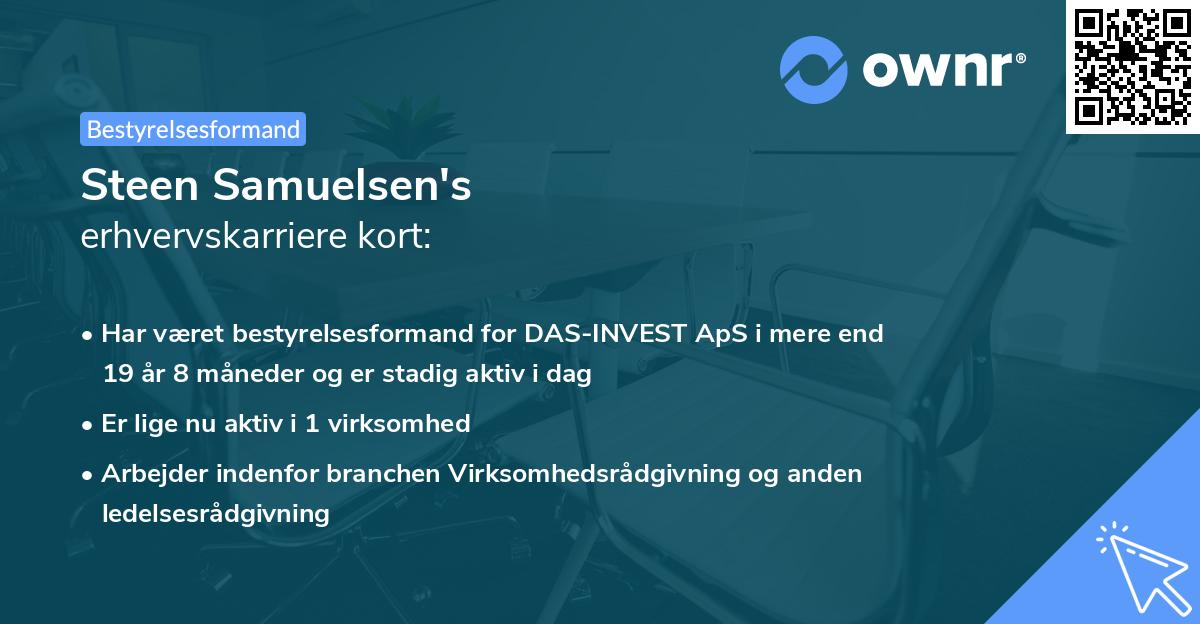 Steen Samuelsen's erhvervskarriere kort