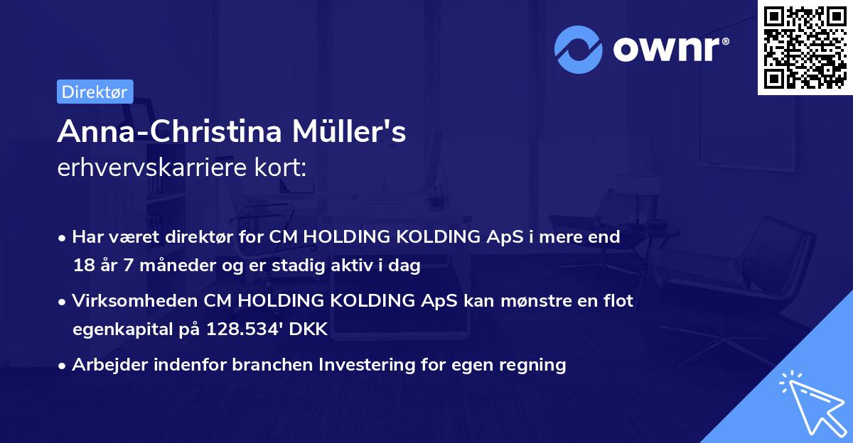 Anna-Christina Müller's erhvervskarriere kort